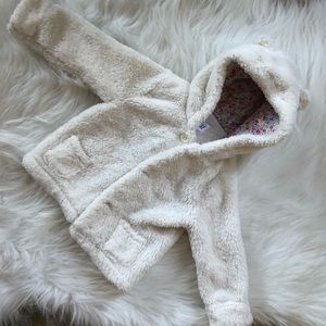 Fuzzy baby girl sweater